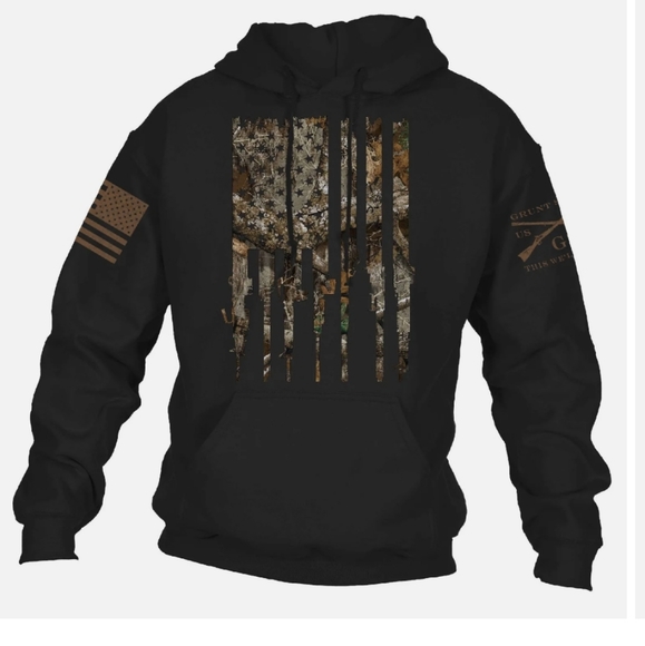 Grunt Style Other - Grunt Style Realtree Rifle Flag Hoodie